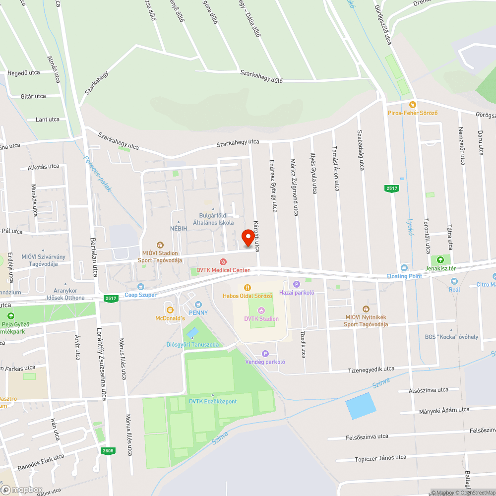 Folyik a tűz csap bejelentés helye