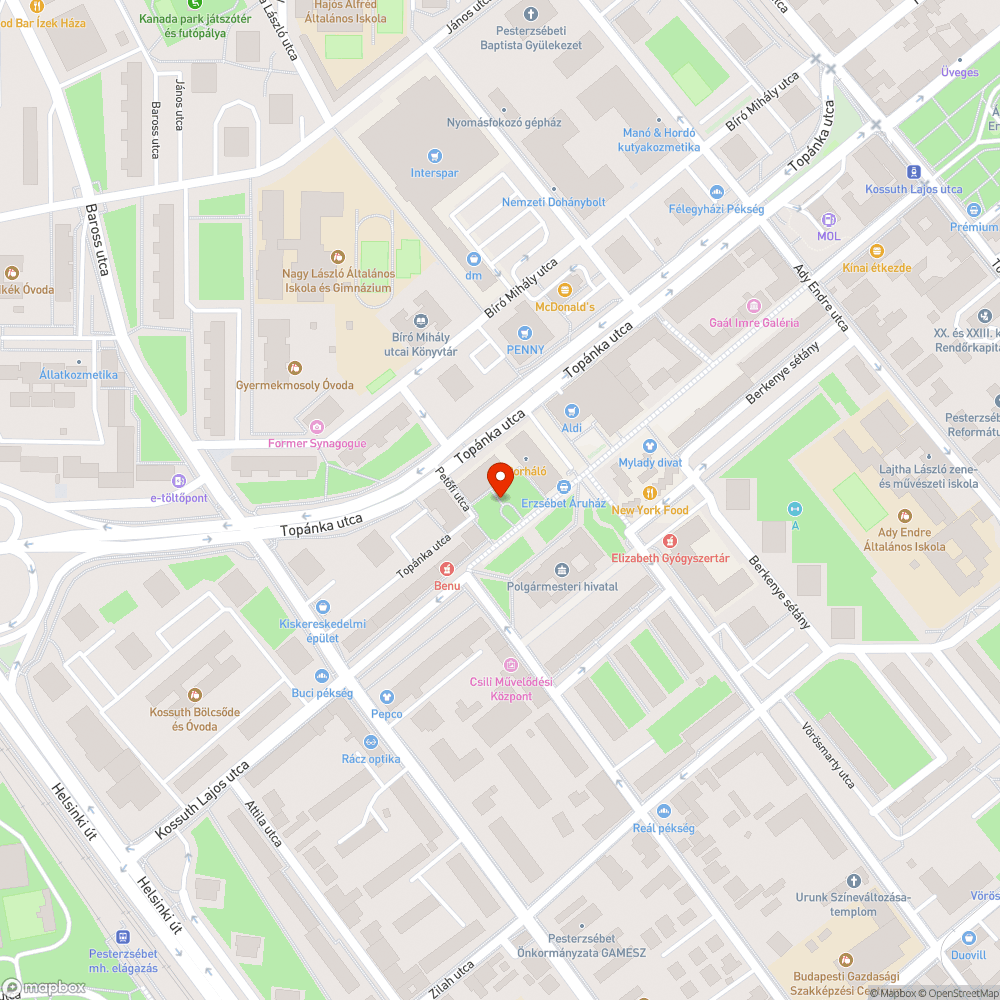 Elhagyott jármű bejelentés helye