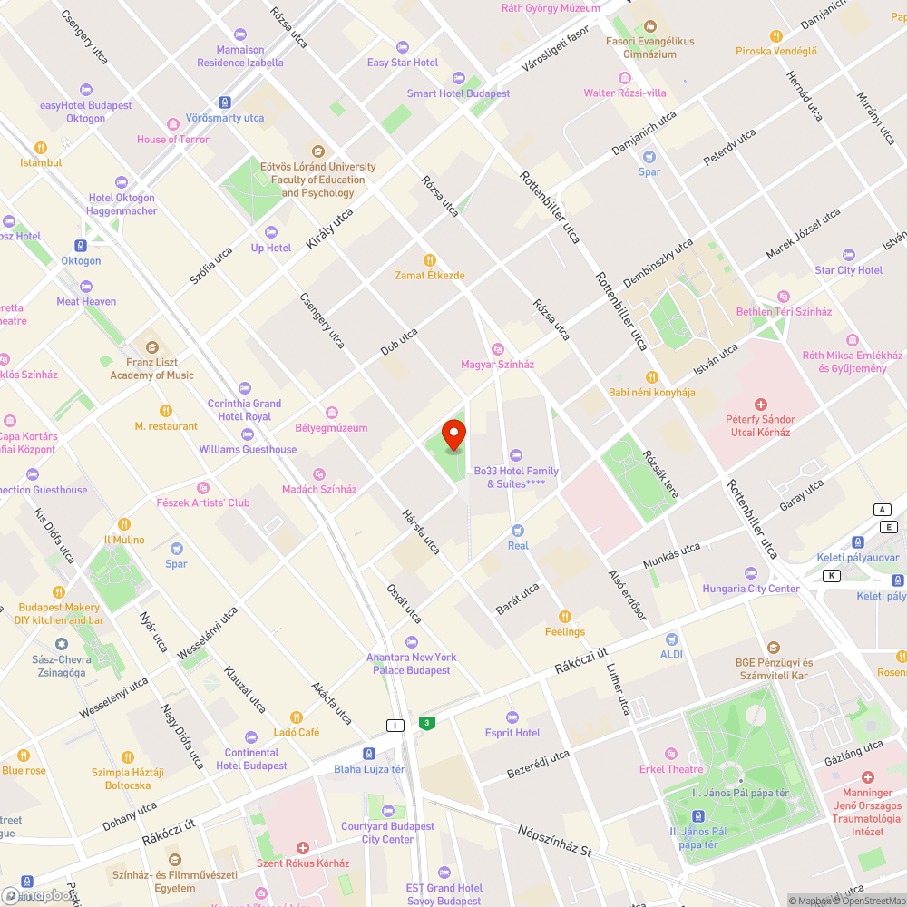 Almássy téri jászótér ajtó bejelentés helye