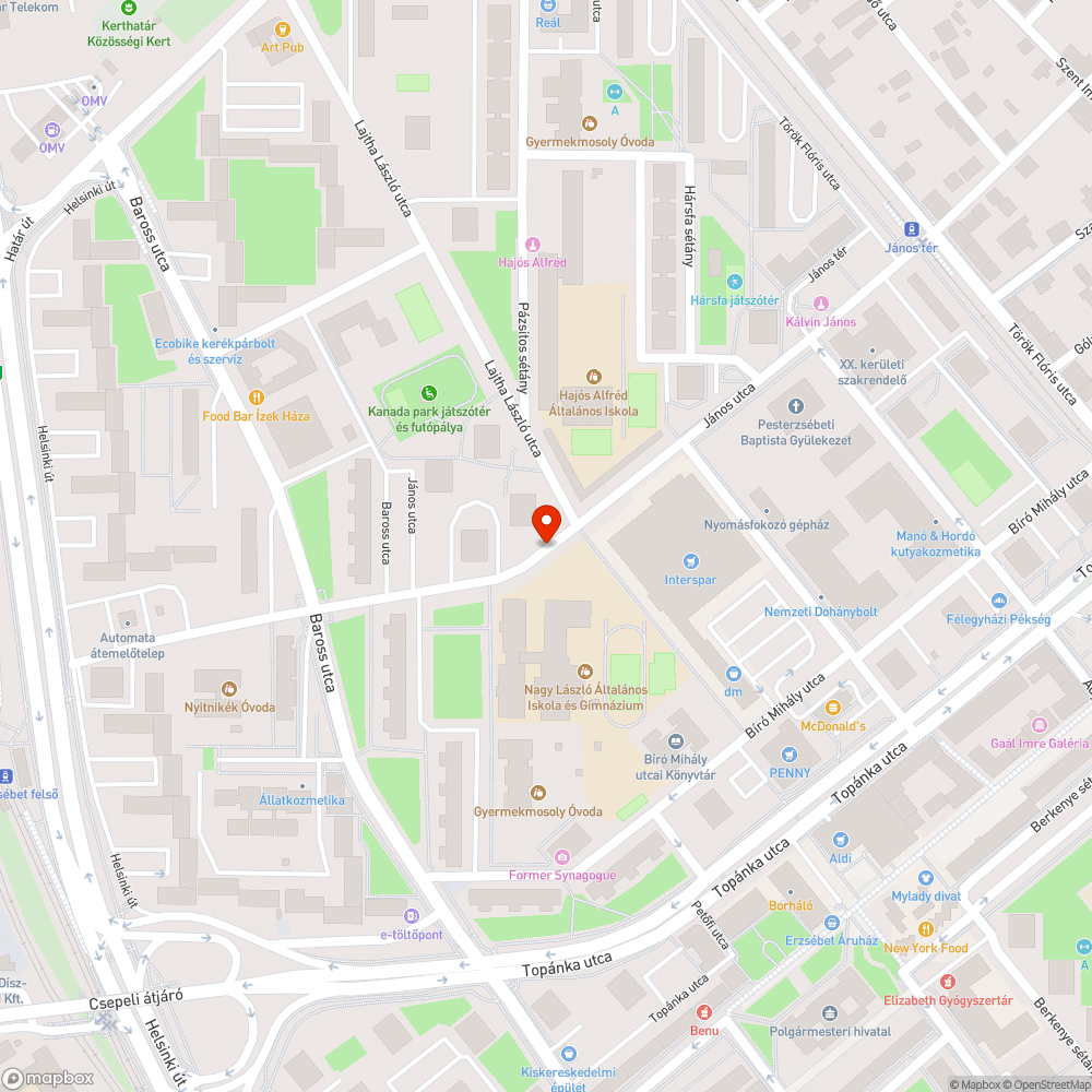 Kátyú a János u.-ban bejelentés helye