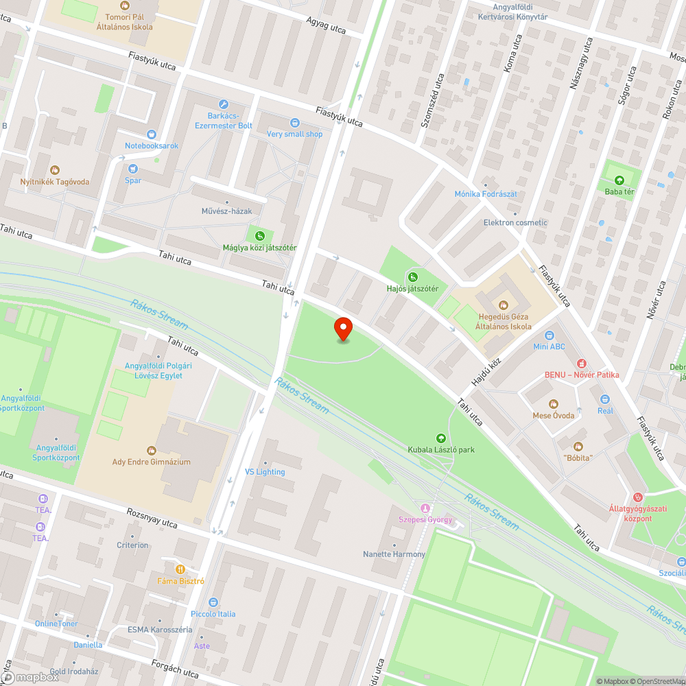 Kiszáradt nyírfa bejelentés helye