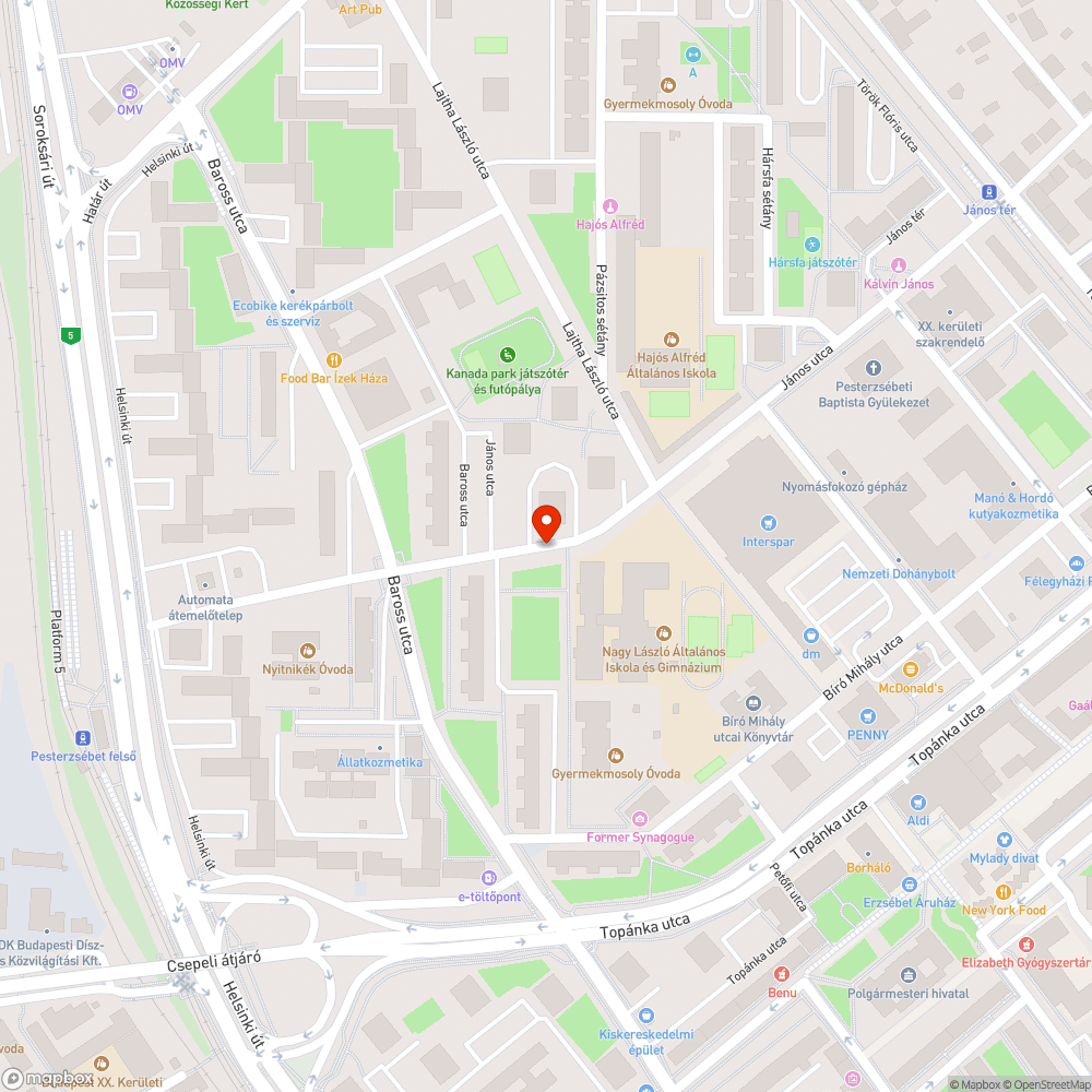 Kiszáradt fa bejelentés helye