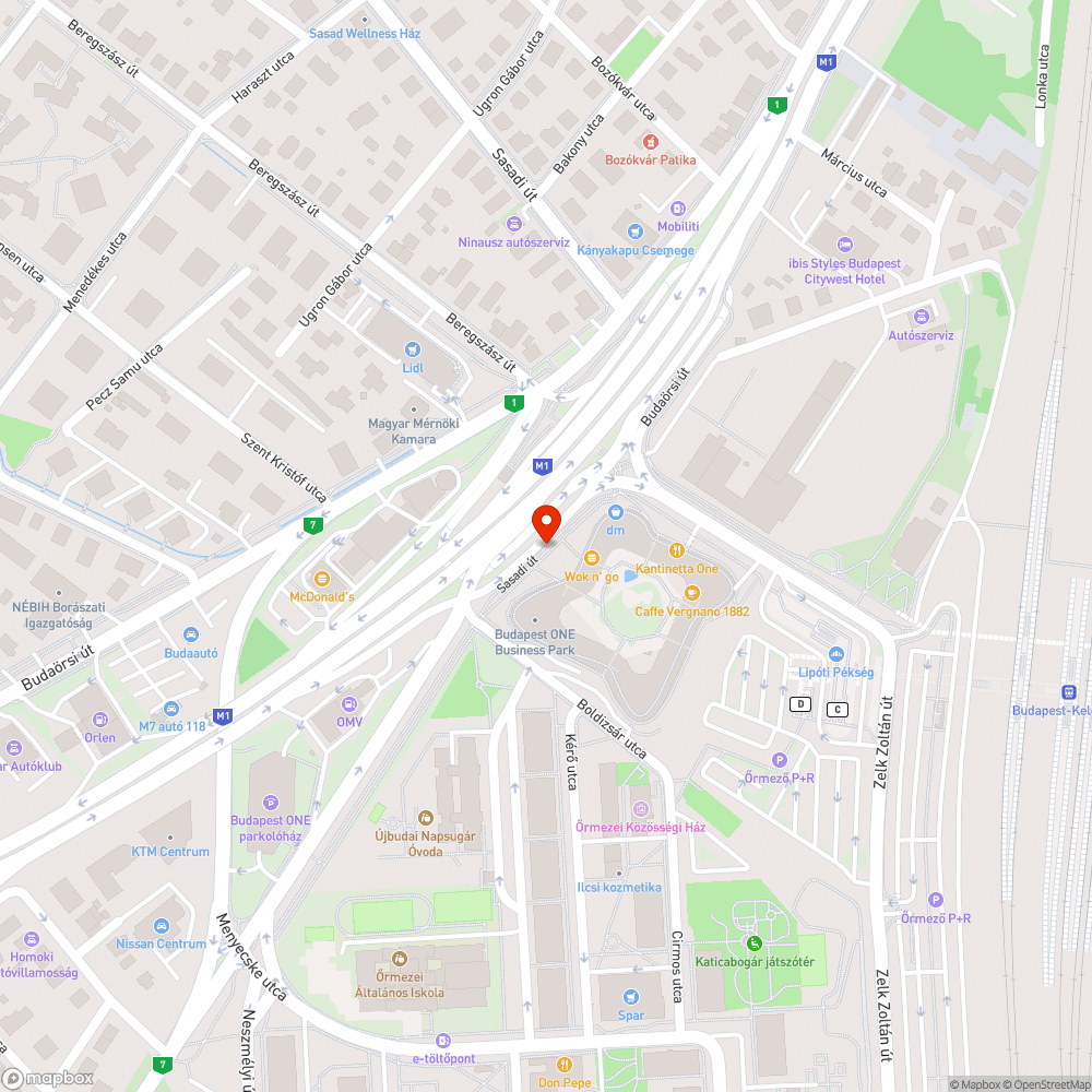 Kelenföldig közlekedő buszok a Sasadi úti kijelzőn bejelentés helye