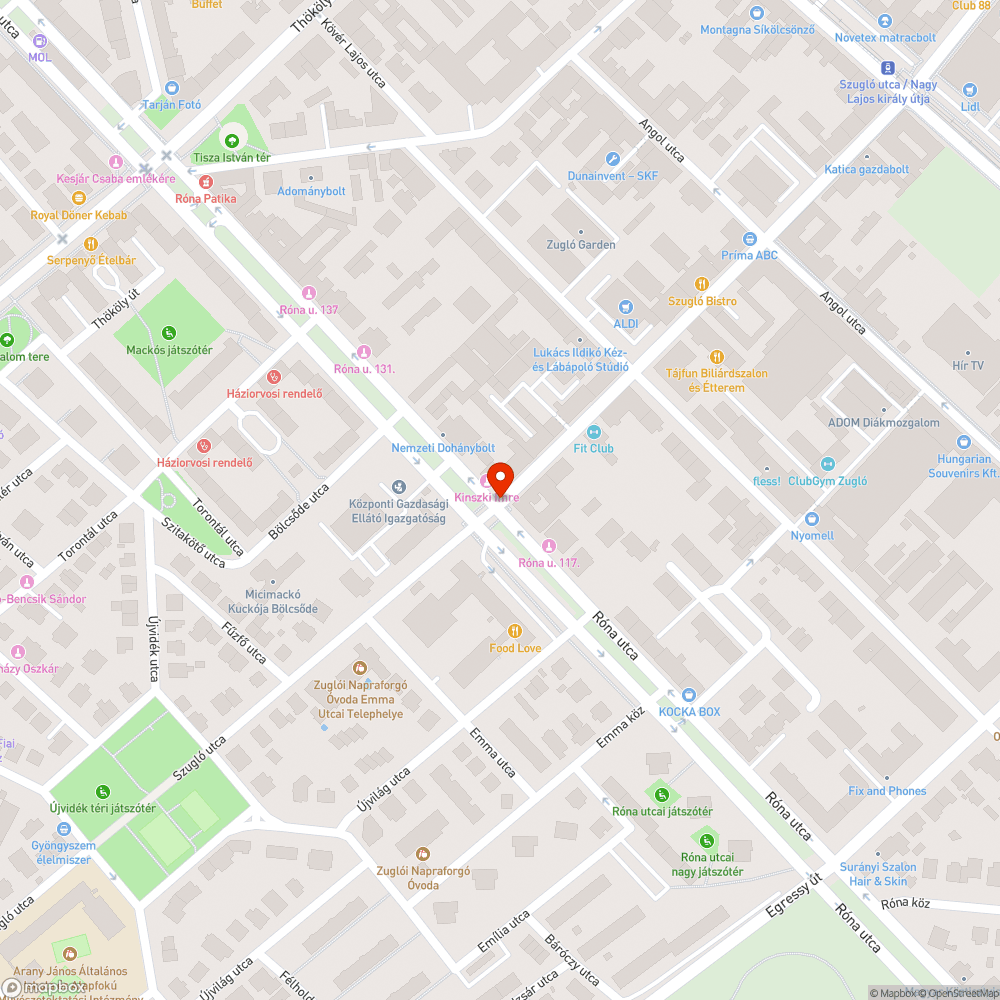 Megsüllyedt aszfalt bejelentés helye