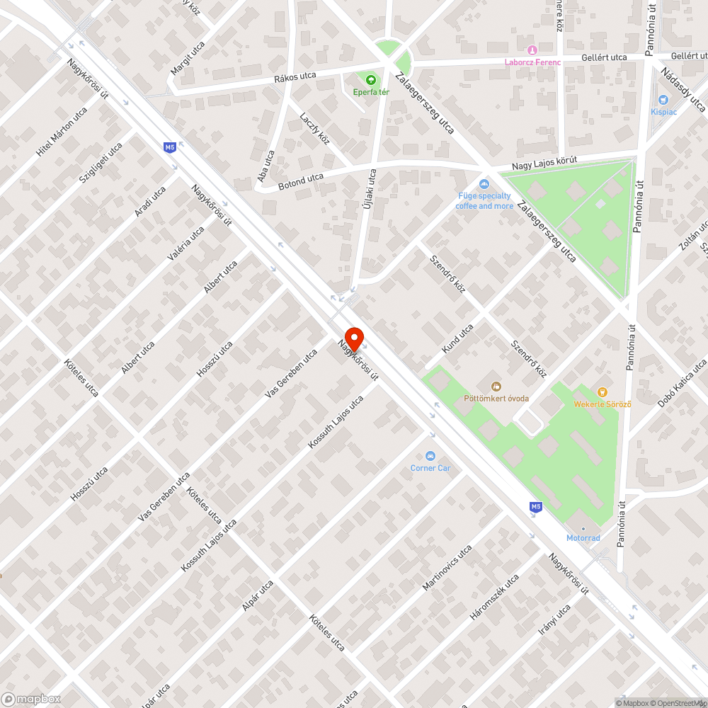 Kerékpáros út kétirányúsítása bejelentés helye