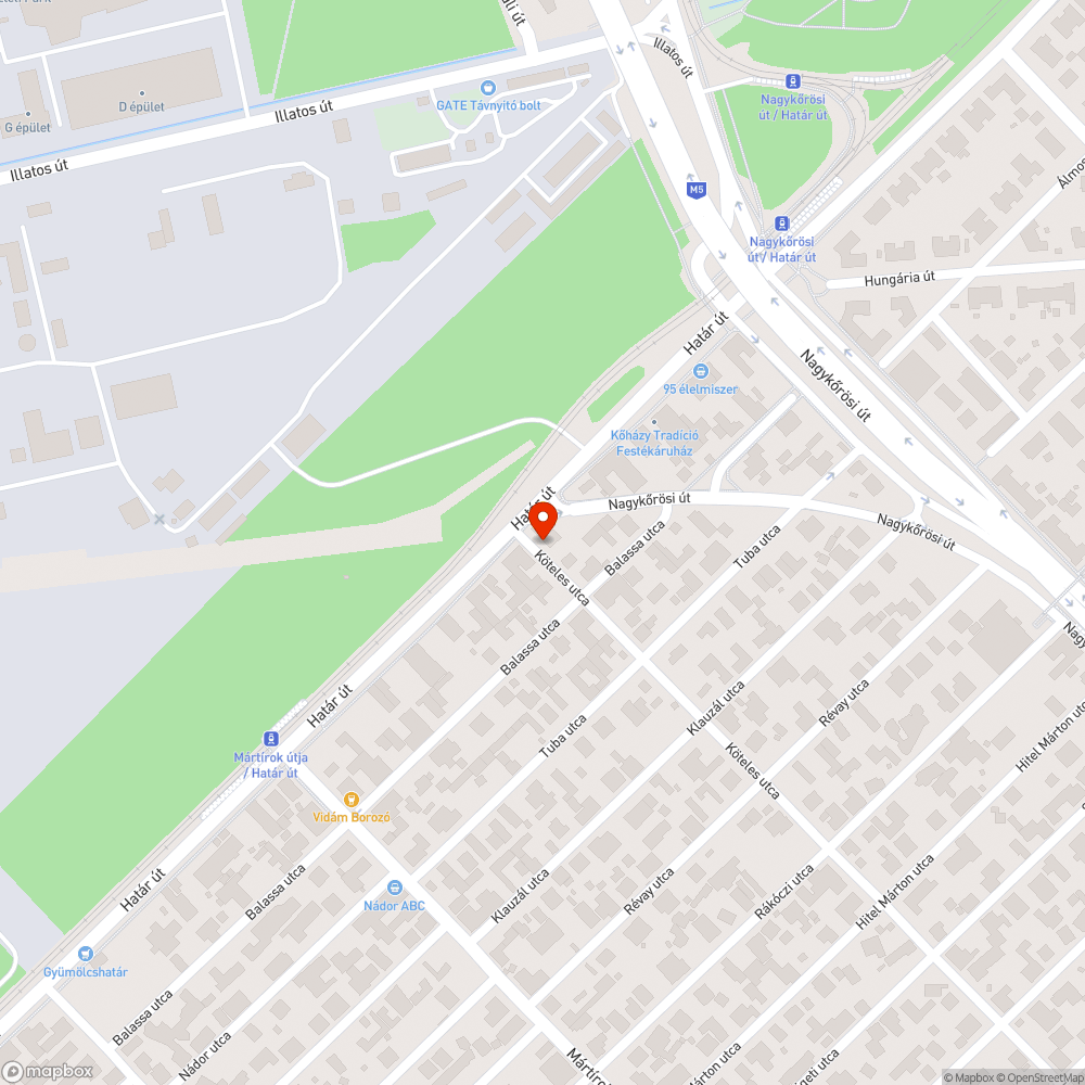 Hiányzó utcanévtábla bejelentés helye