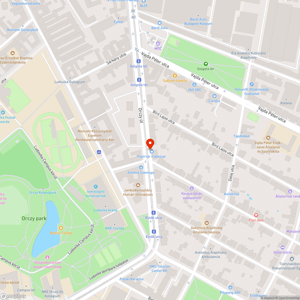 Elhagyott jármű bejelentés helye