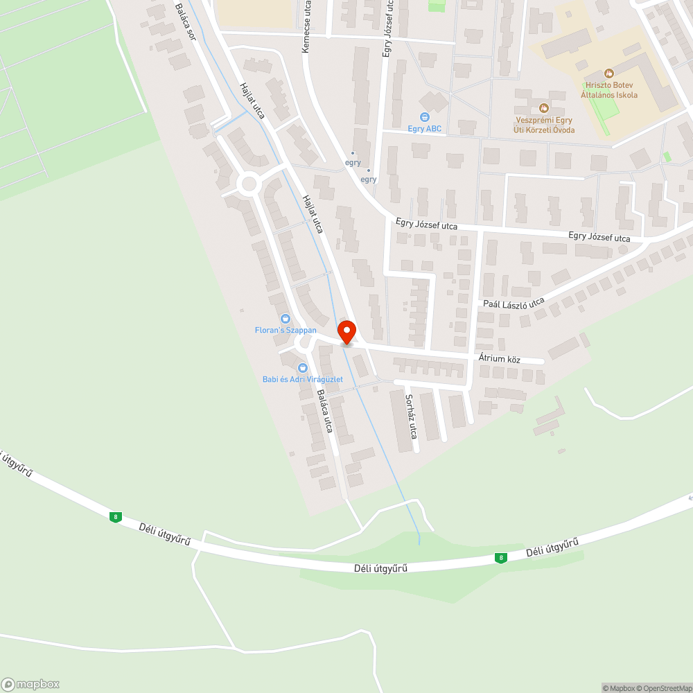 Baláca utcai vízelvezető árok bejelentés helye