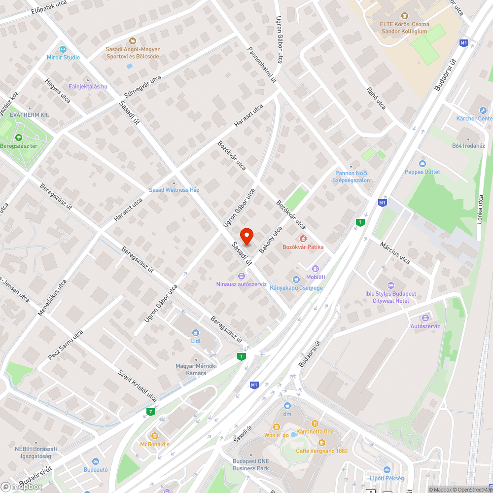 Mélyen lévő fedlap bejelentés helye