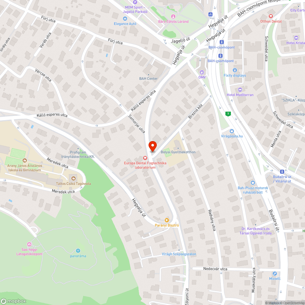 Sérült járda perem bejelentés helye