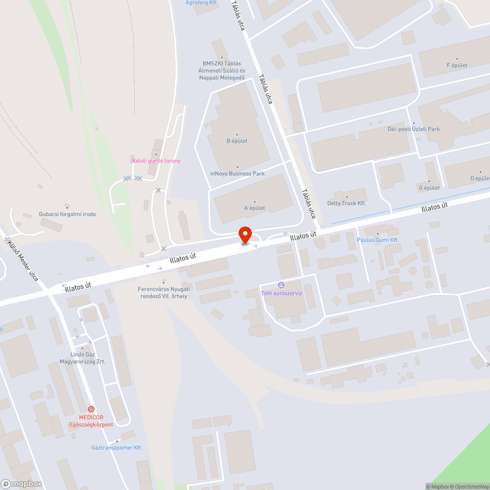 Sérült korlátsorok bejelentés helye