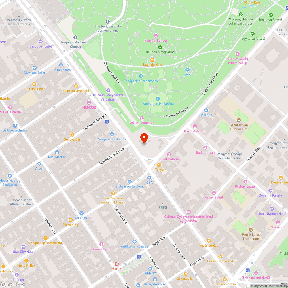 Kiszáradt fa bejelentés helye