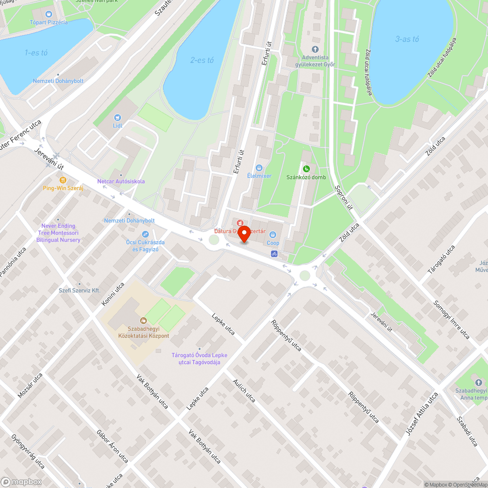 Összefirkált járda (Szabadhegyi piac) bejelentés helye