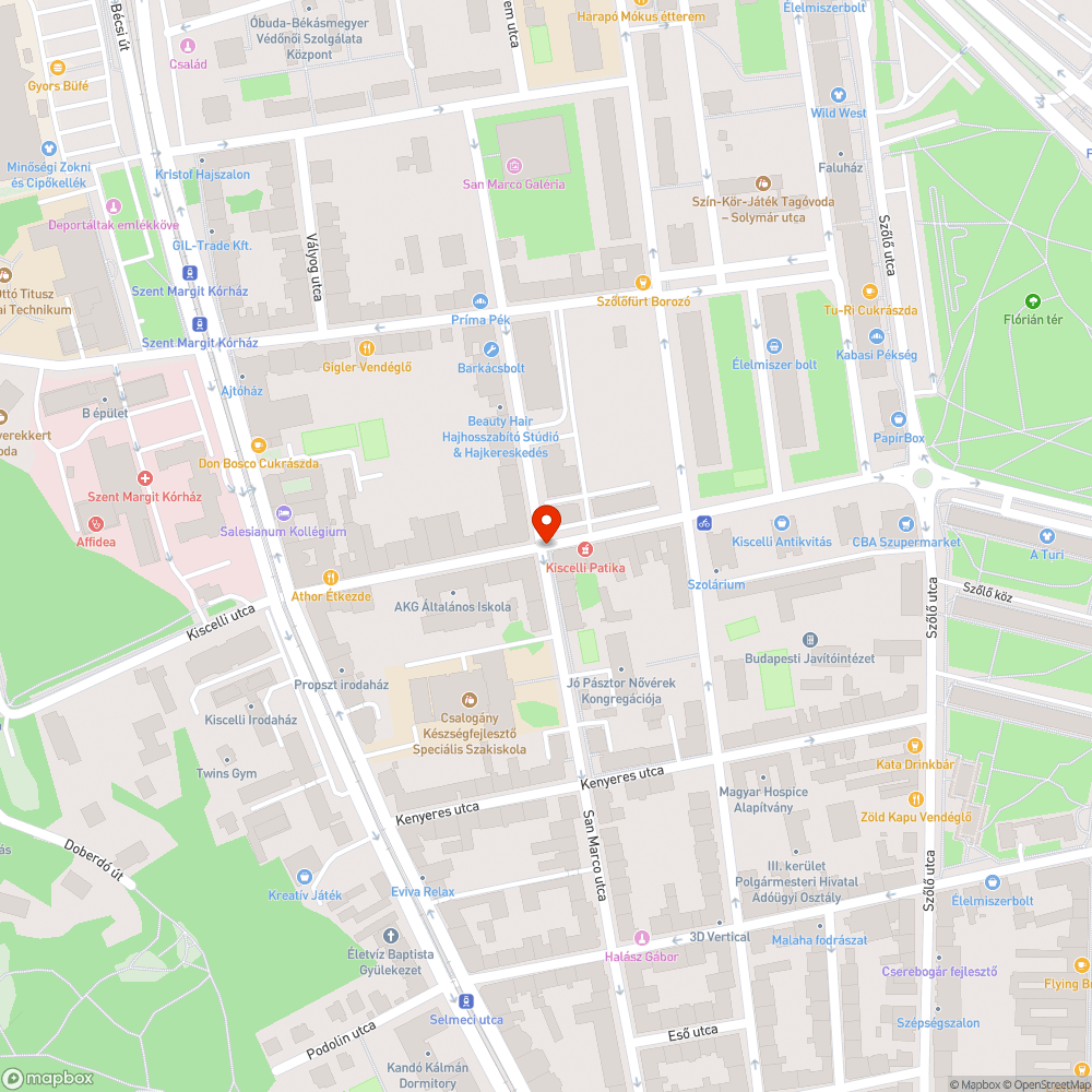 Kiscelli zsákutca bejelentés helye