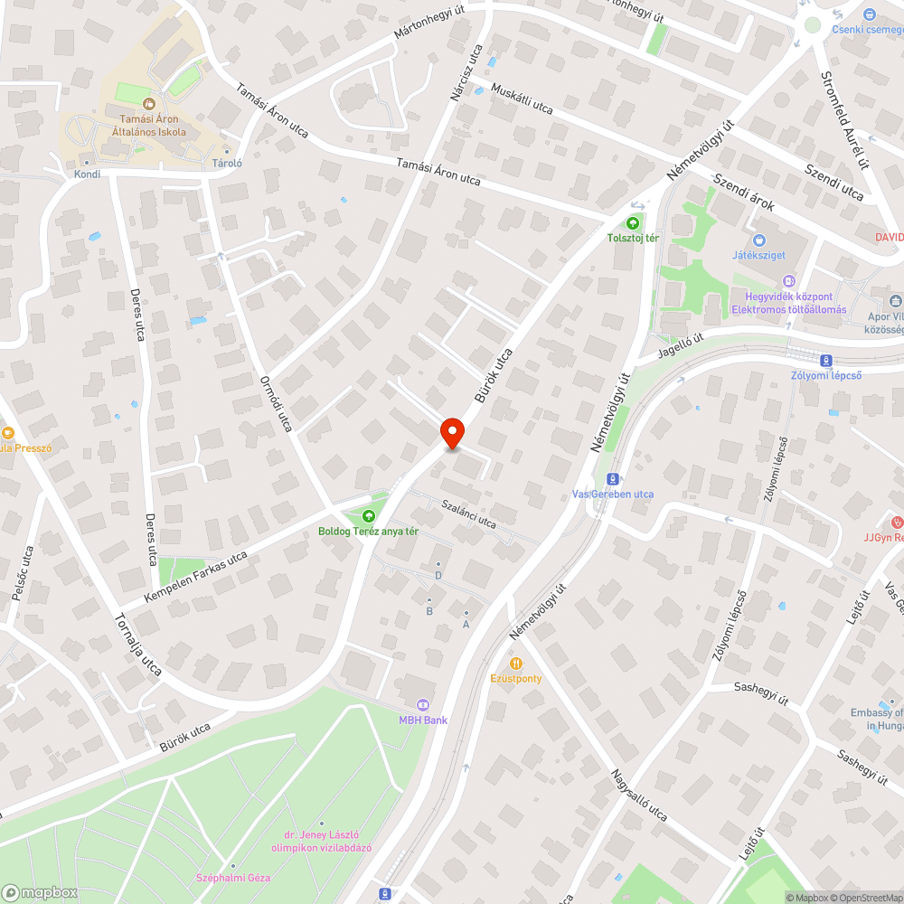 Üres közműoszlop bejelentés helye