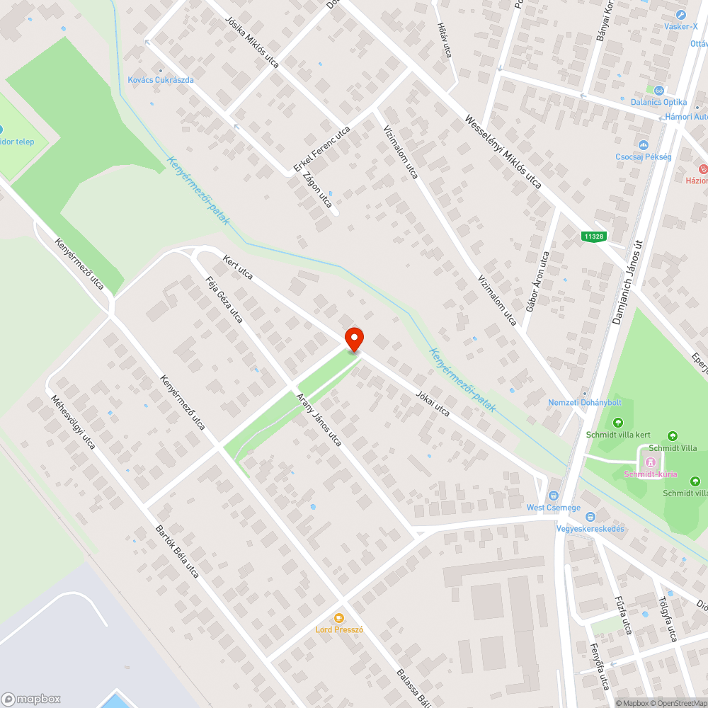 Elhanyagolt zöldfelület rész bejelentés helye