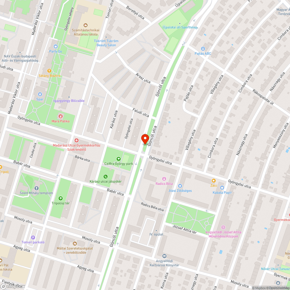 Egyenetlen járda Gyöngyösi u. Buszmegállóig bejelentés helye