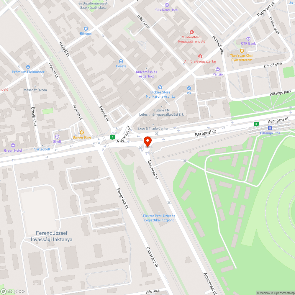 Kiégett zöld lámpa bejelentés helye