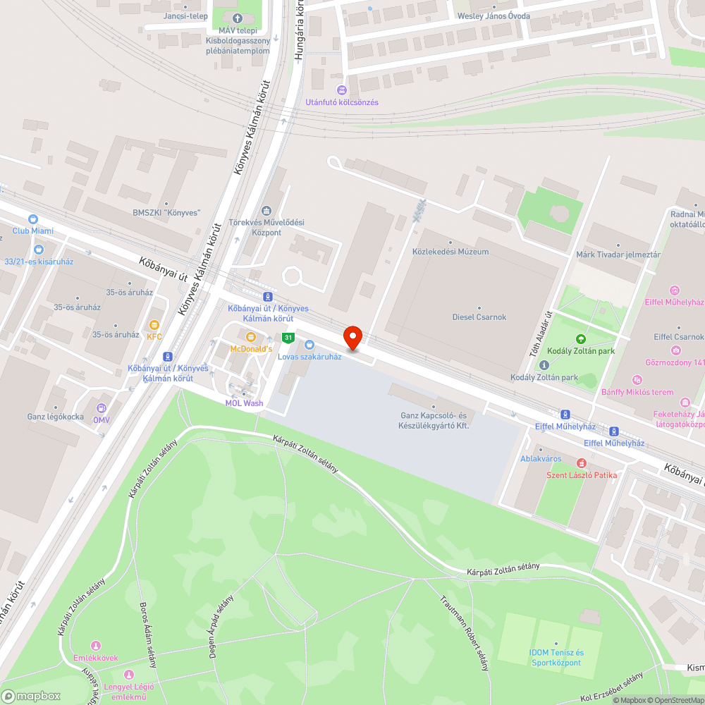 Elhagyott szemét bejelentés helye