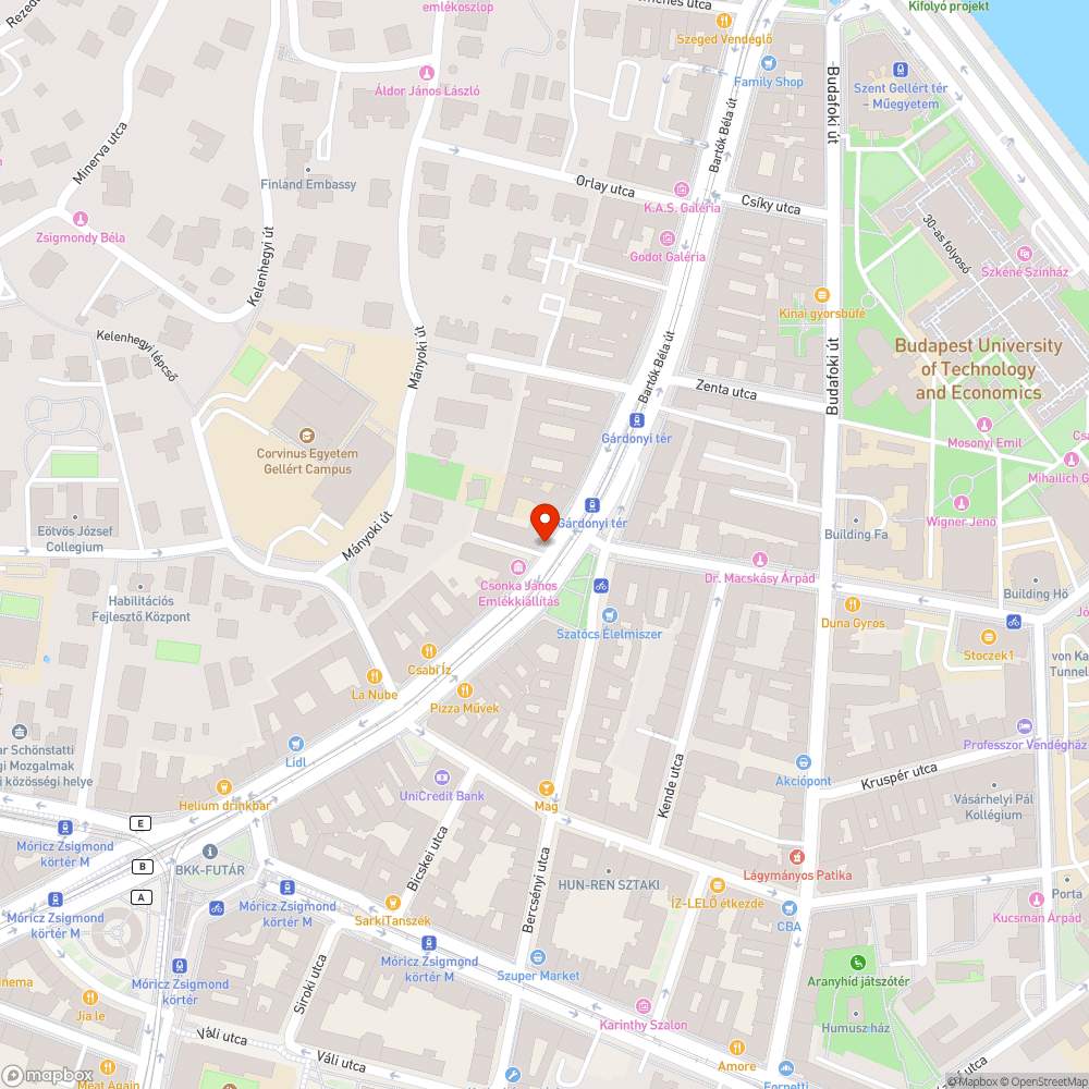 Terasszal leszűkített járda bejelentés helye