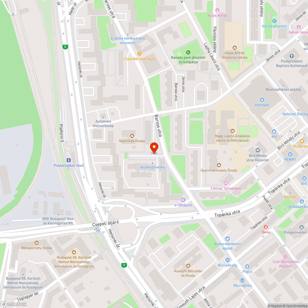 Két elszabadult bevásárlókocsi bejelentés helye