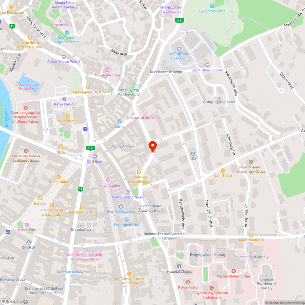 Leszakadt faág a parkban bejelentés helye