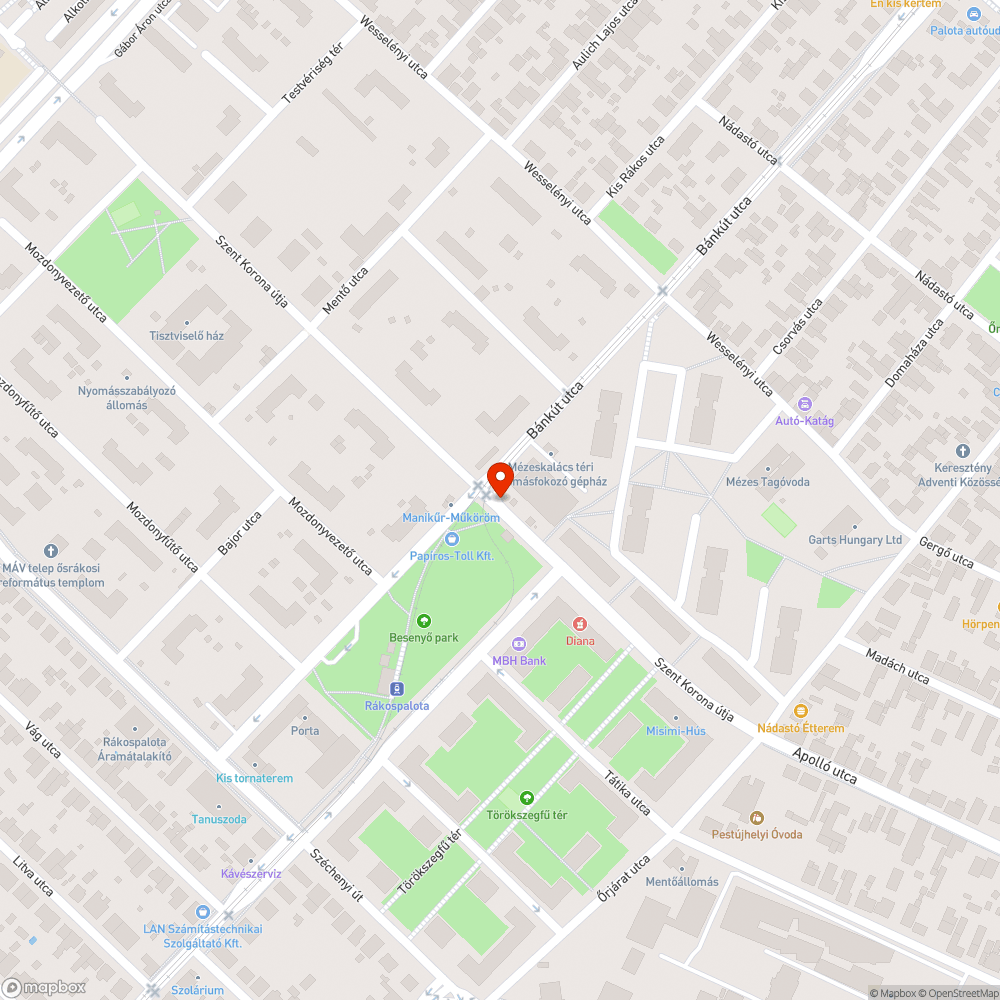 Lekopott gyalogátkelőhely bejelentés helye