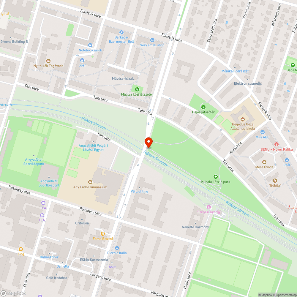 Kidőlt utcatábla bejelentés helye