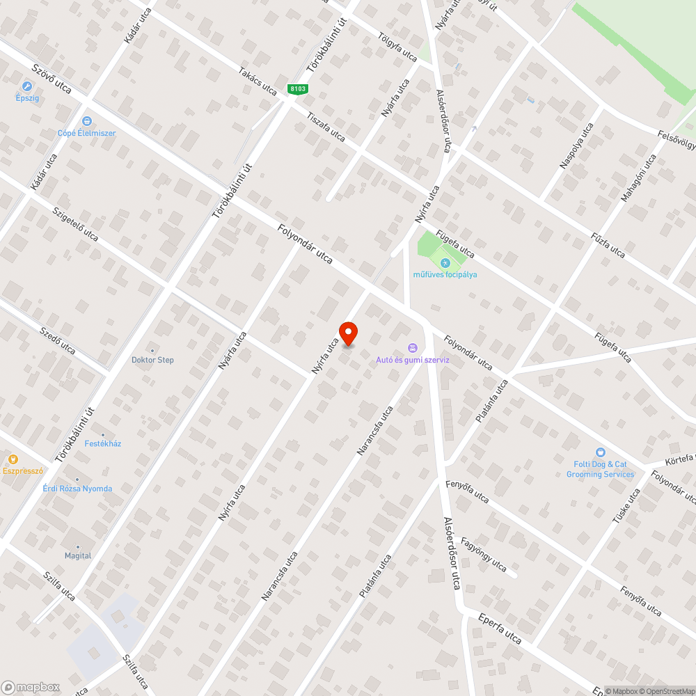 Beszakadt aszfalt bejelentés helye