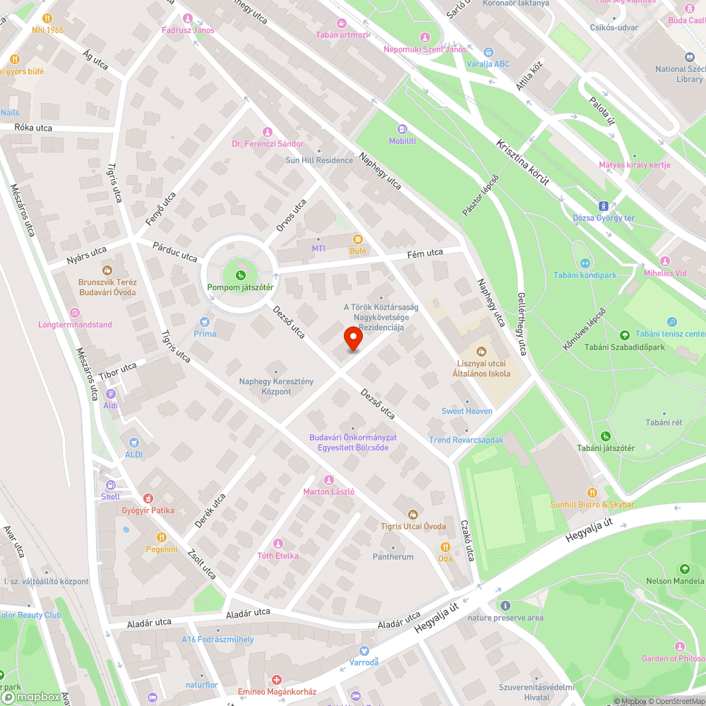 Beszakadt járda bejelentés helye