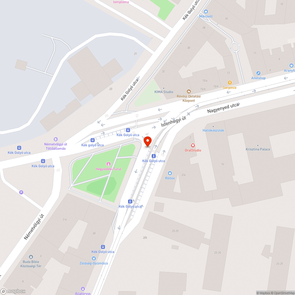 Kátyú a Böszörményi úton a zebrán bejelentés helye