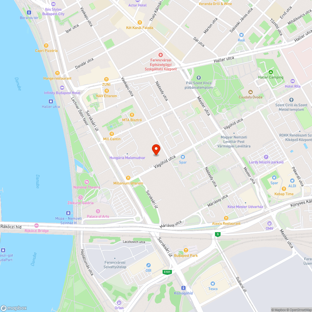 Szeméttel teli közterület bejelentés helye