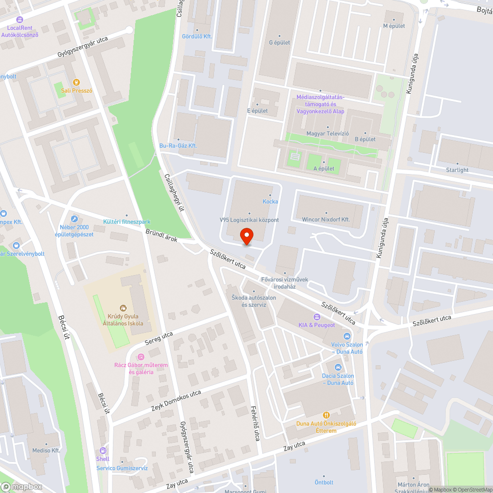 Járdán hagyott utánfutó bejelentés helye