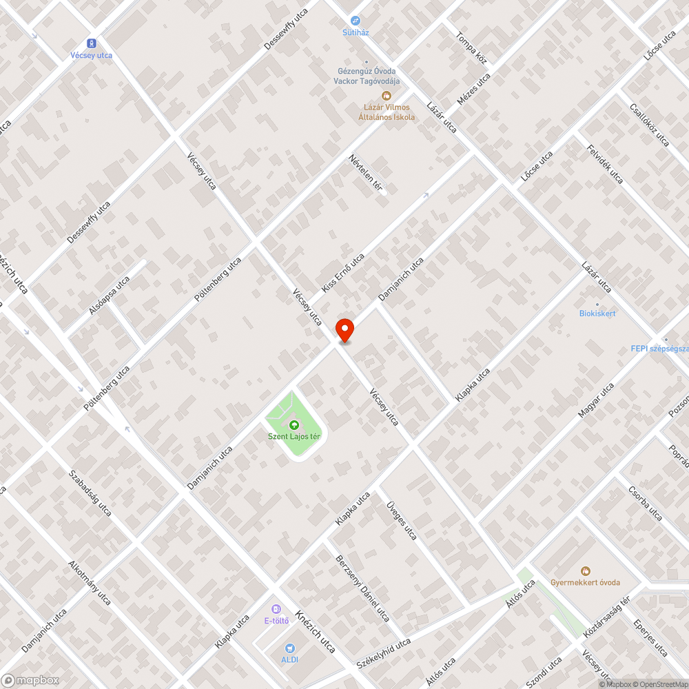 Szemetes, gazos járda bejelentés helye