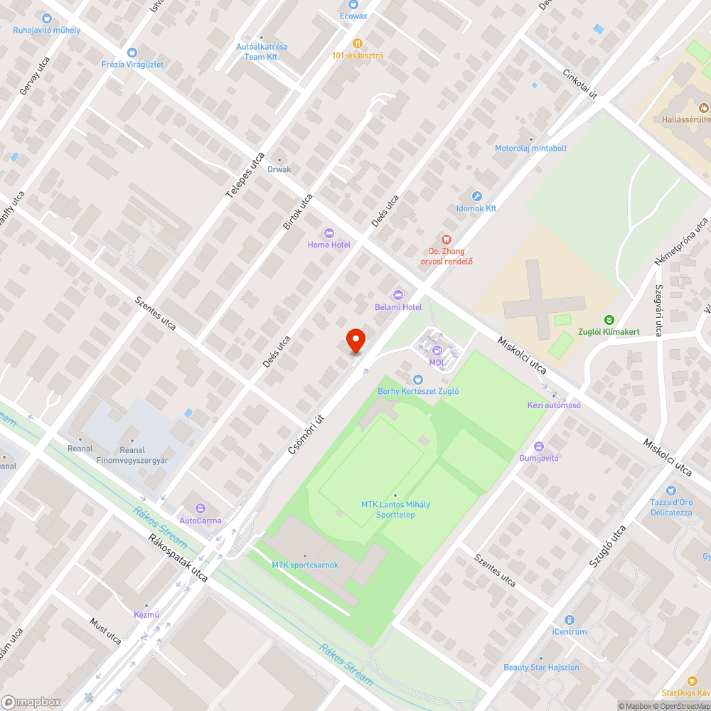 Hiányzó utasváró bejelentés helye