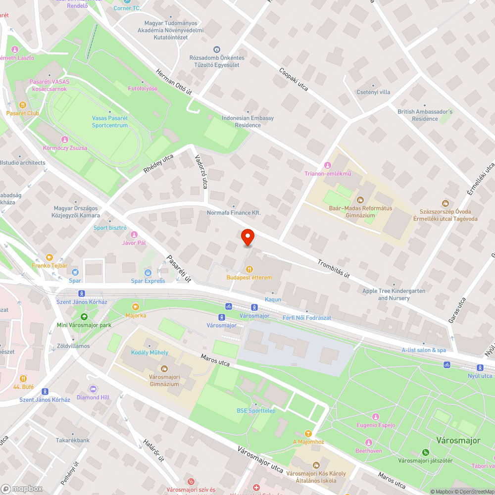 Parkoló elfoglalása bejelentés helye