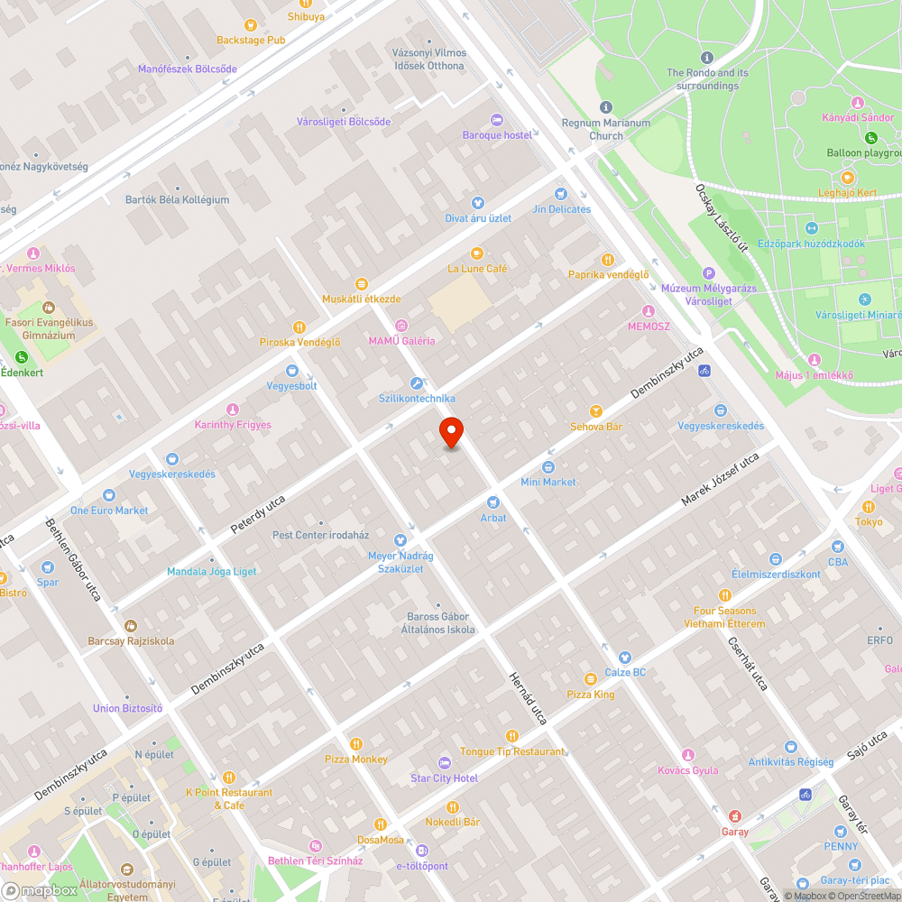 Beszakadt járda bejelentés helye