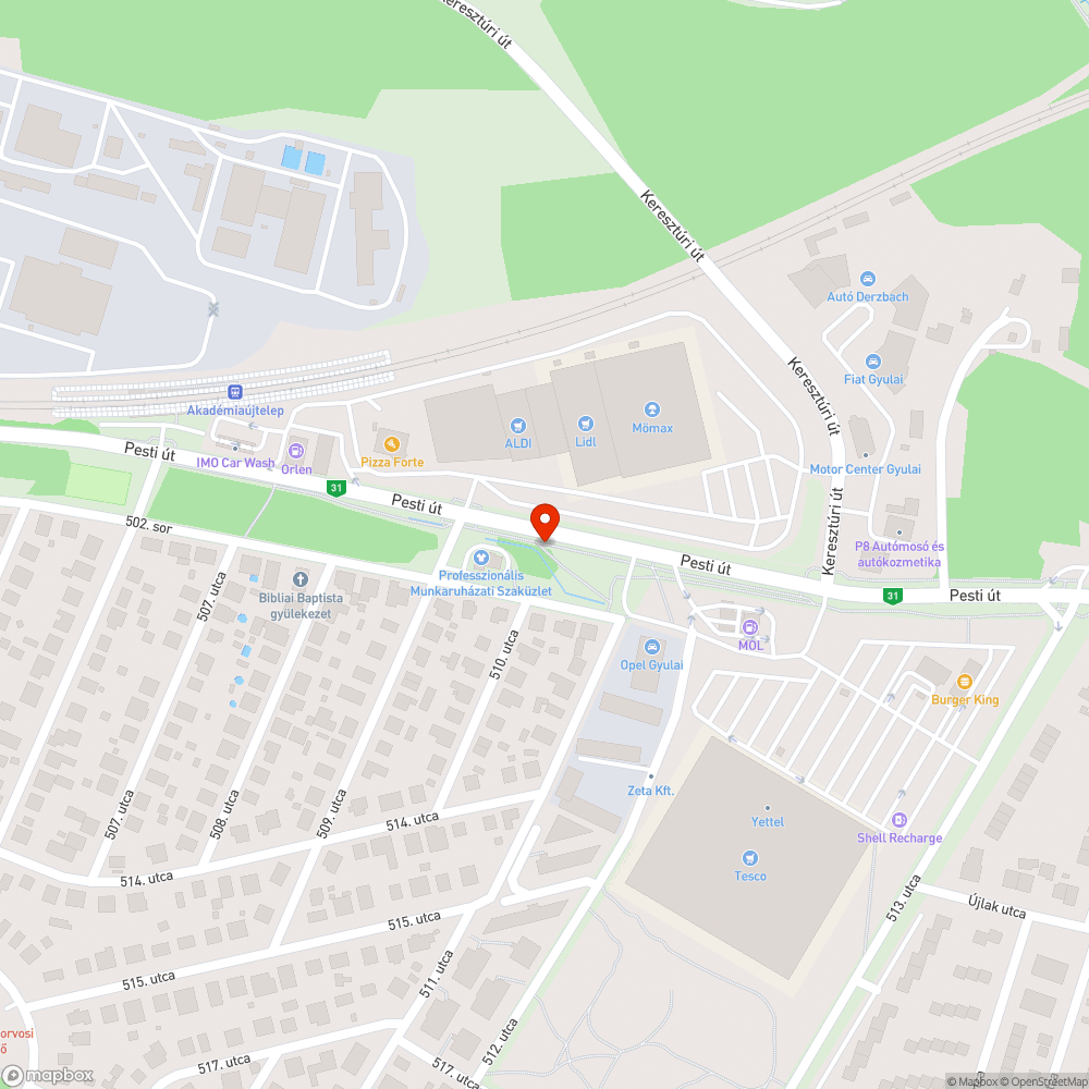 Letört balesetveszélyes nagydarab faág lóg bejelentés helye