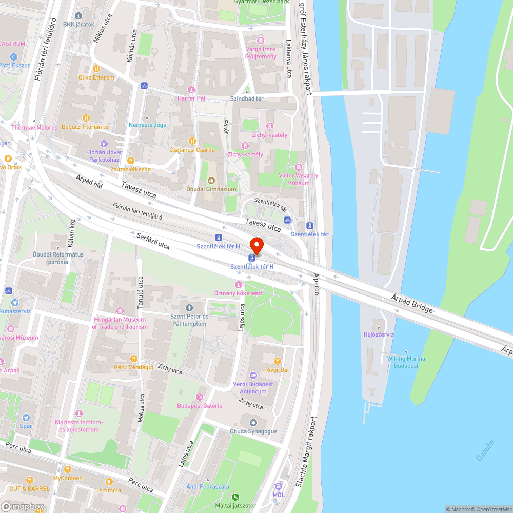 Rongált megálló bejelentés helye