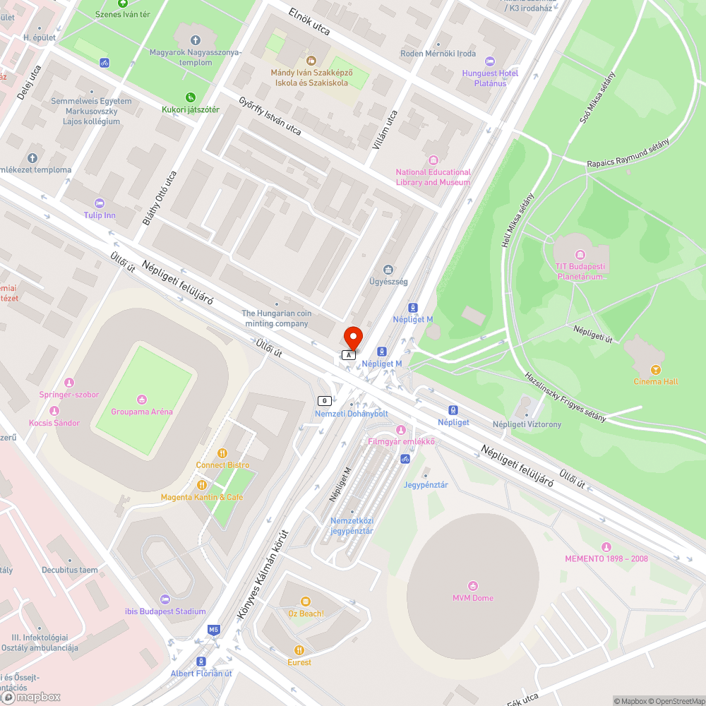 Nem kívánt fürdő a Népligetnél bejelentés helye