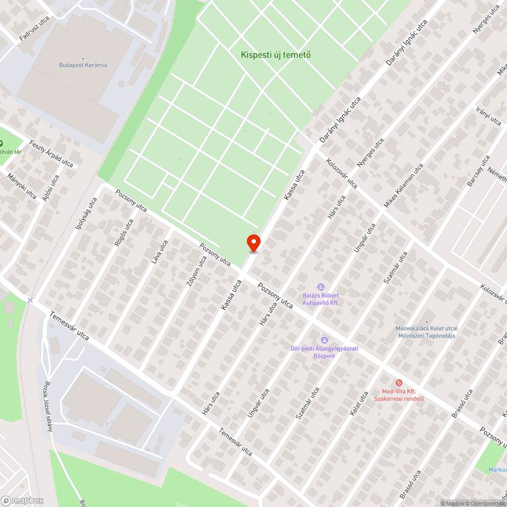 Széteső buszmegálló bejelentés helye