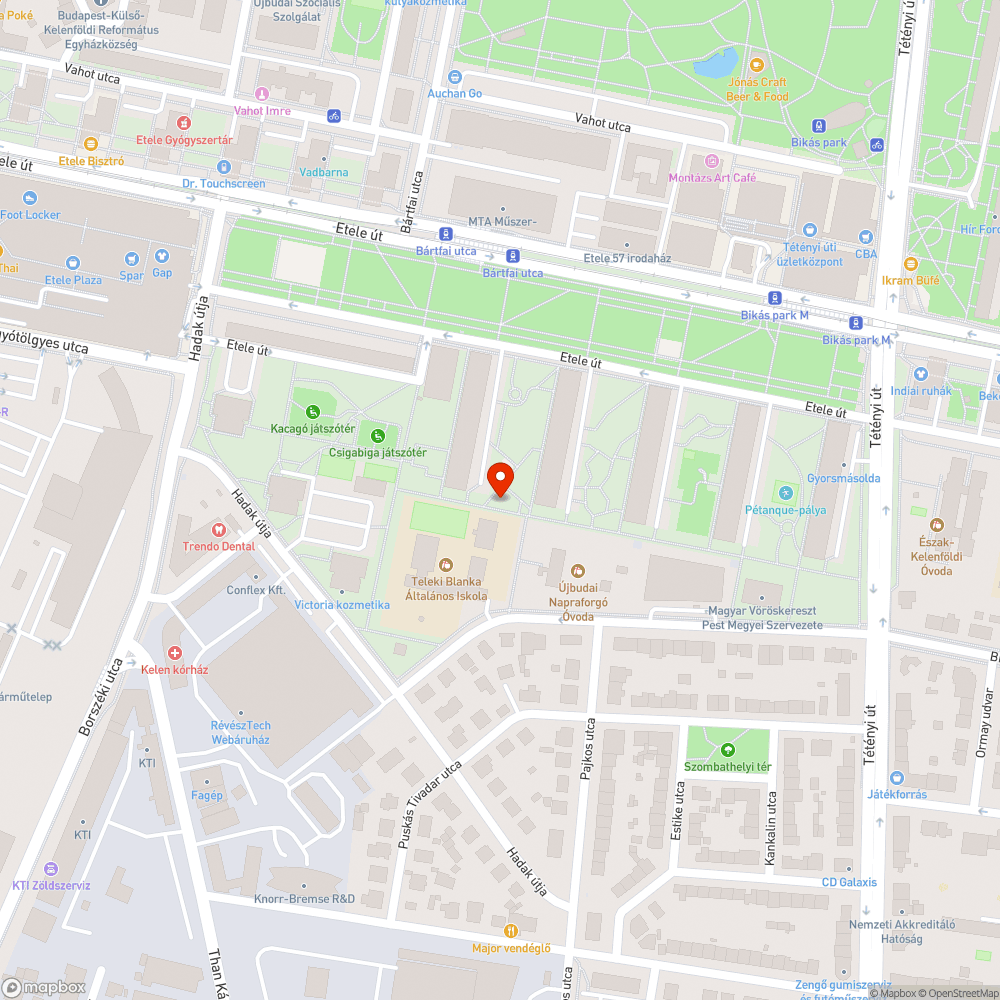 Szivárgó tűzcsap bejelentés helye