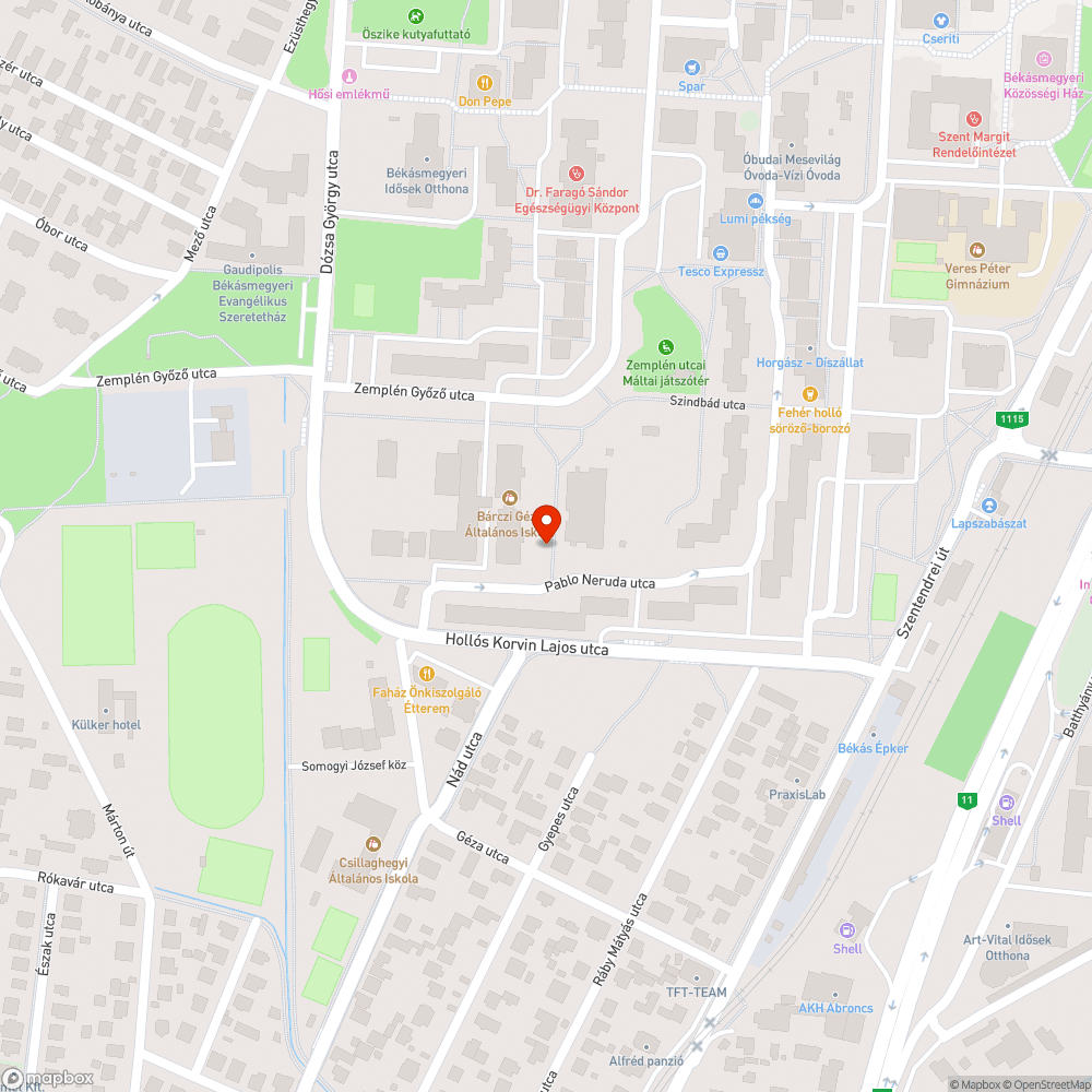 Törött üveg bejelentés helye