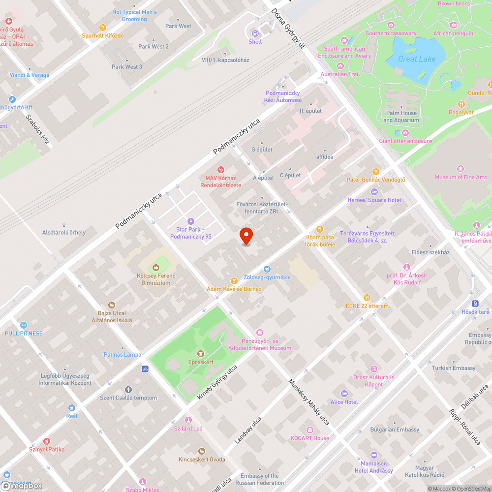 Szondi utcai designer kátyútömés bejelentés helye