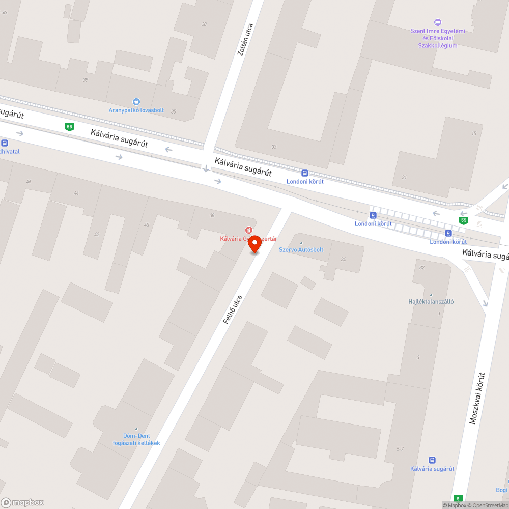 Mély kátyúk az úton bejelentés helye