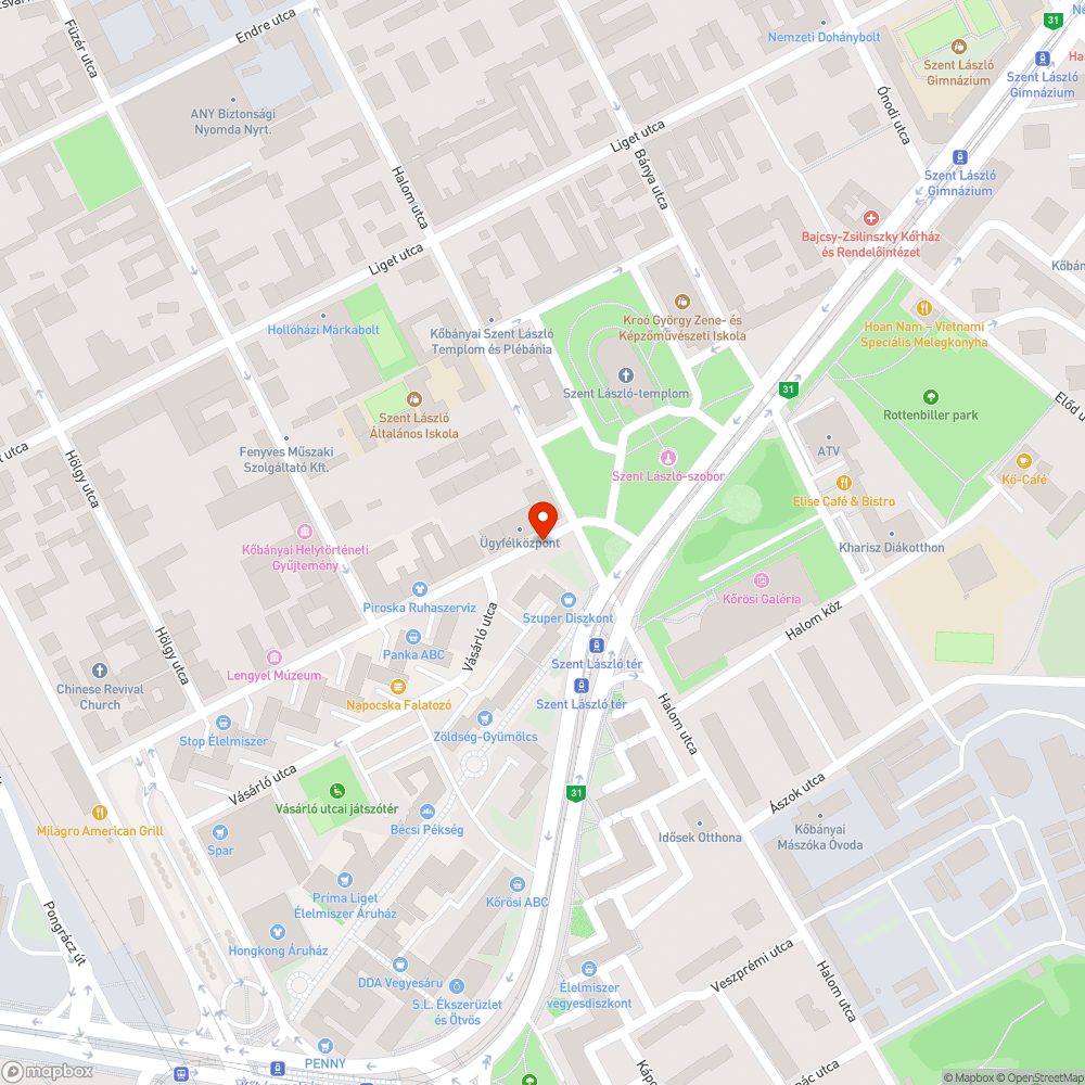 Buszmegállóban mély kátyú bejelentés helye