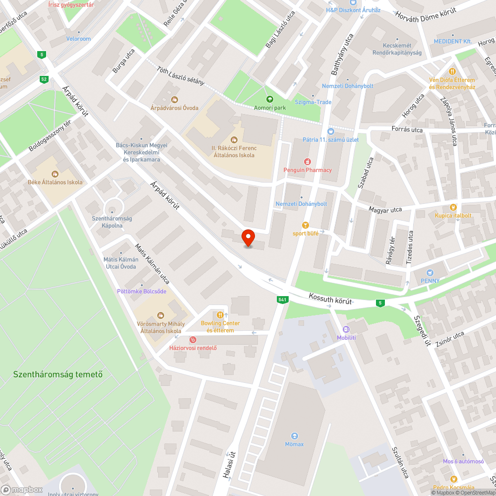 Balesetveszélyes kerékpárút bejelentés helye