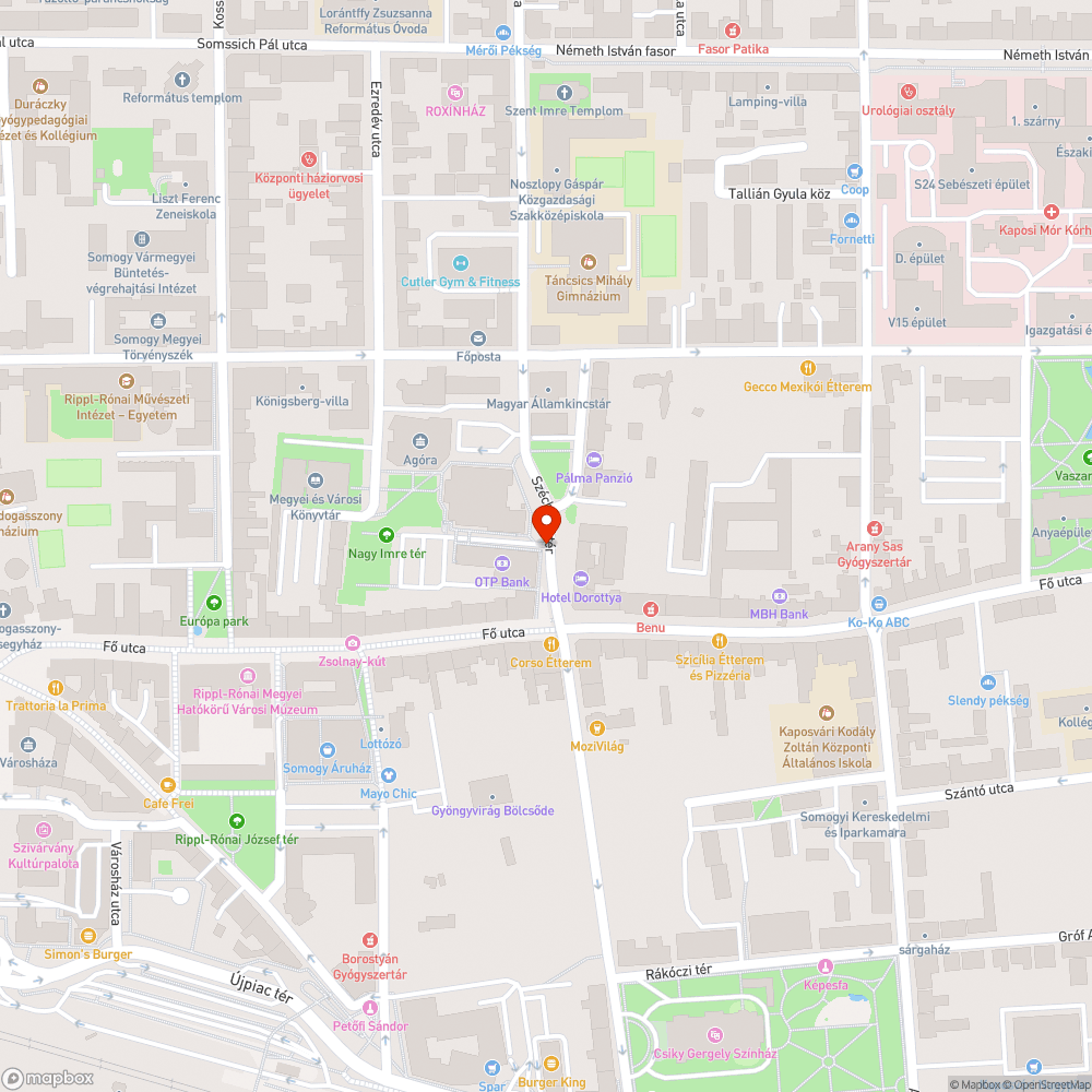 Stop festes, zebra bejelentés helye