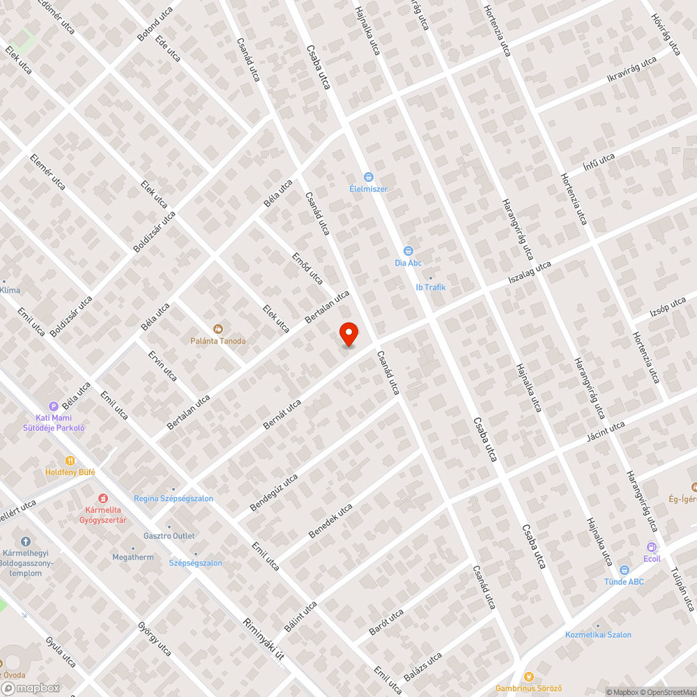 Hatalmas kövek a Bernát utcában bejelentés helye