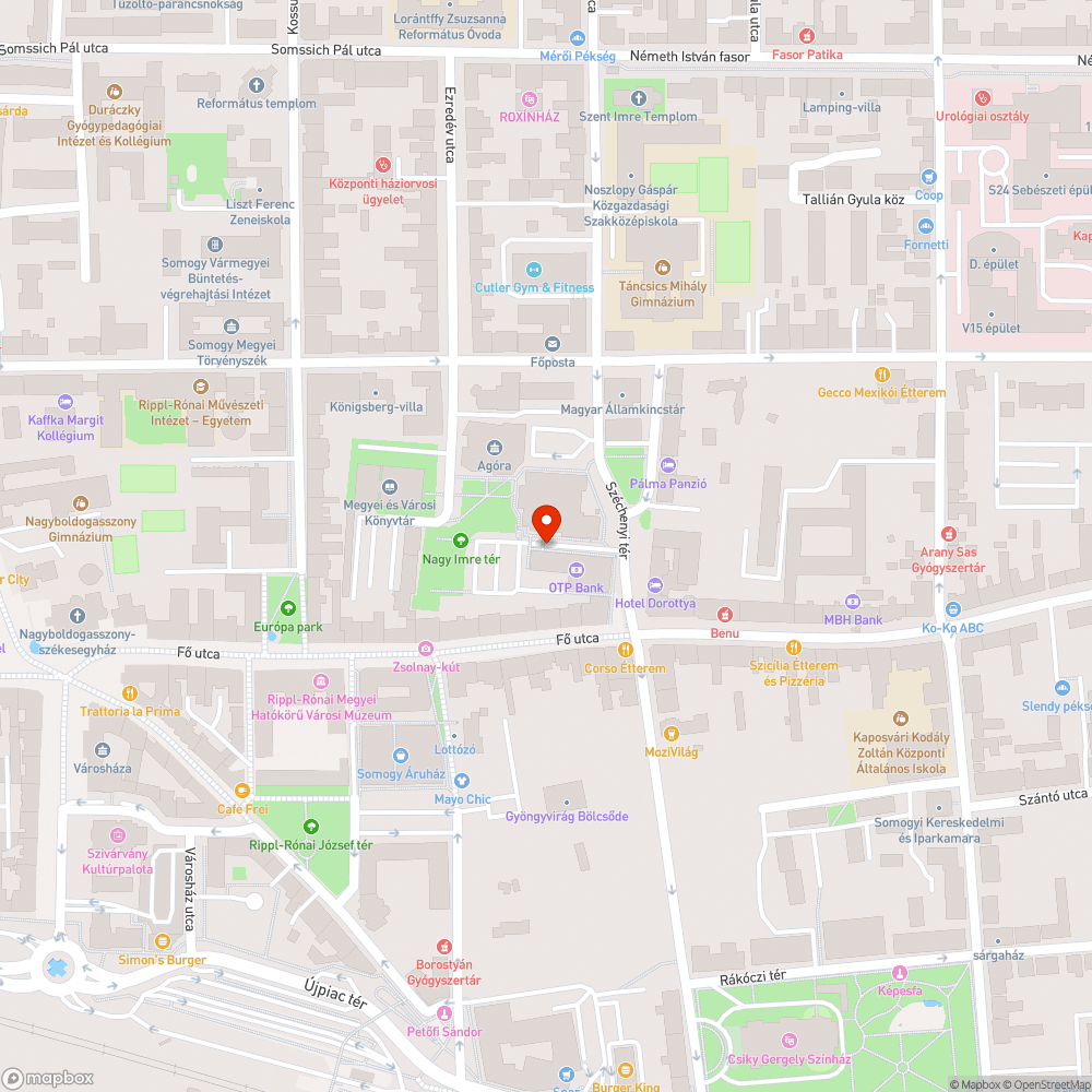 Oszlop lánccal bejelentés helye